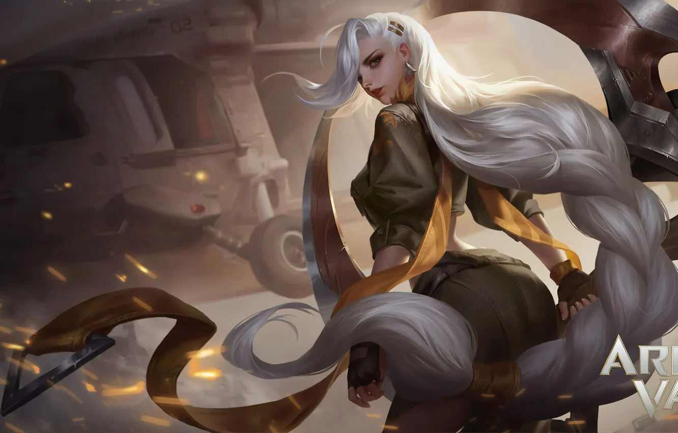 Photo wallpaper look, girl, the wind, warrior, Arena of Valor