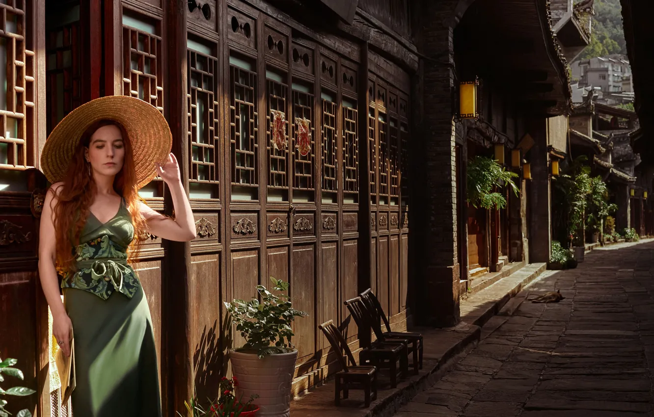 Photo wallpaper hat, red, Fenghuang, Natalia Yankelevich