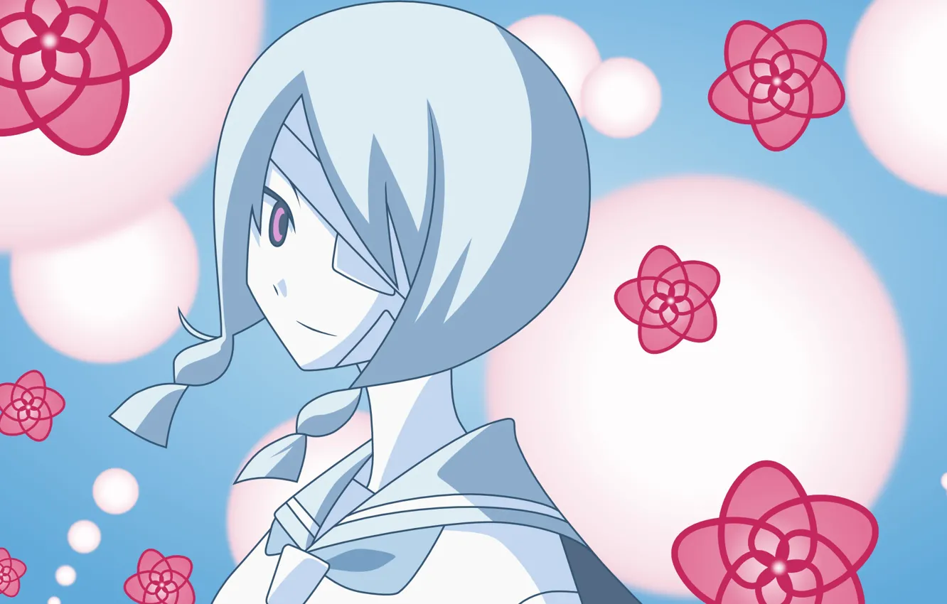 Photo wallpaper look, girl, flowers, Sayonara Zetsubou Sensei, Farewell bleak Sensei