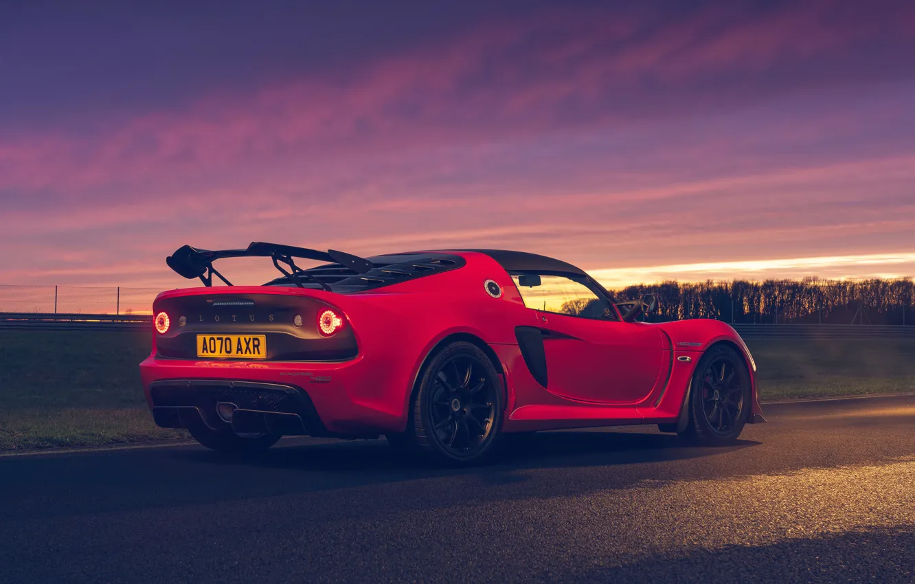 Photo wallpaper sunset, Lotus, sports car, Requires, Sport, Lotus Exige, 420, Final Edition