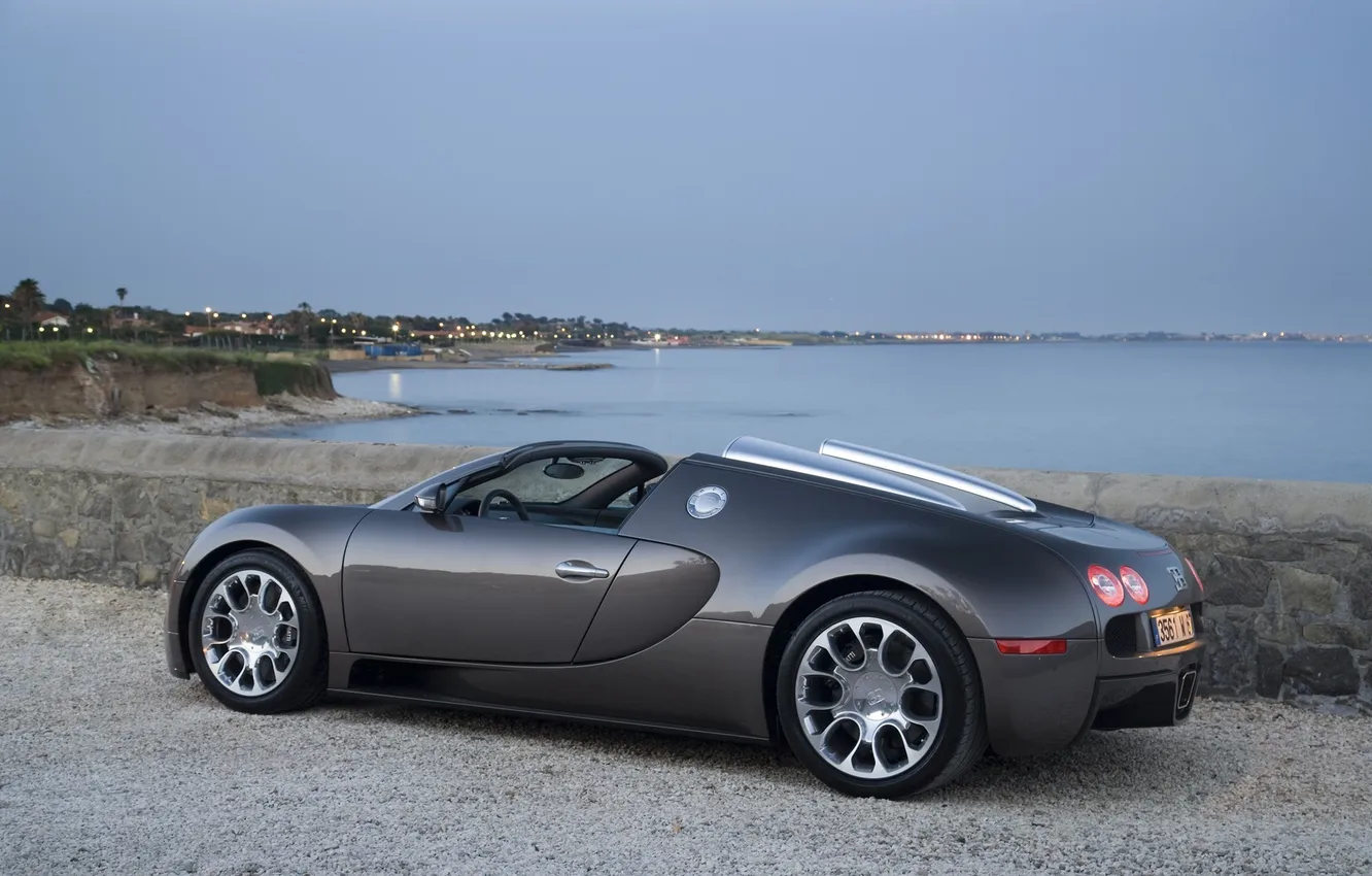 Photo wallpaper lights, the evening, fence, Veyron