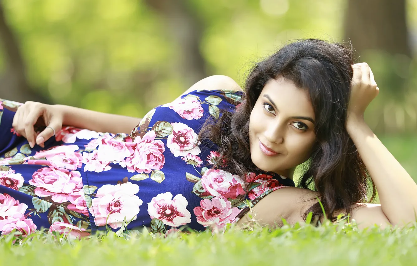 Photo wallpaper girl, hot, sexy, eyes, smile, beautiful, figure, model