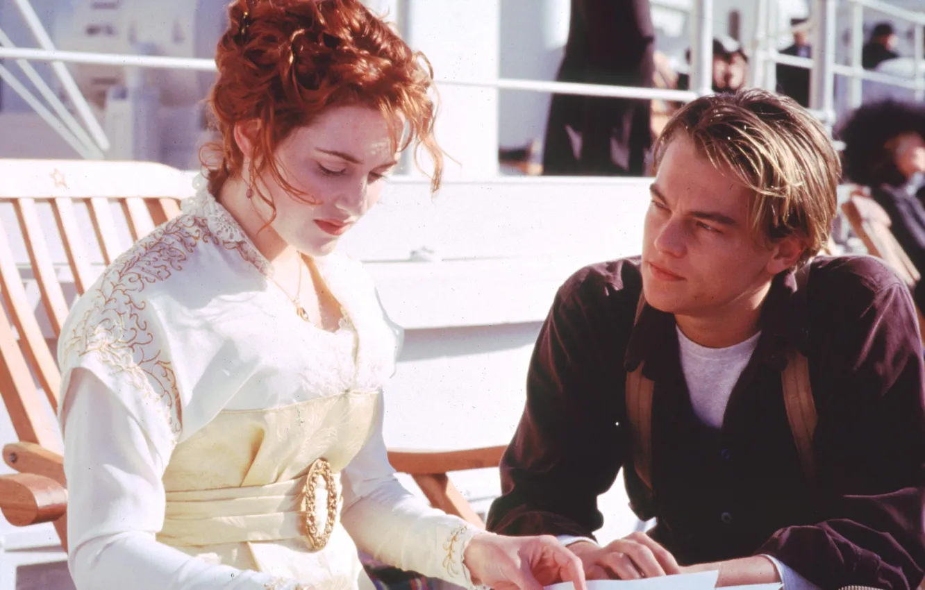 Photo wallpaper Titanic, Kate Winslet, Kate Winslet, Leonardo DiCaprio, Leonardo DiCaprio
