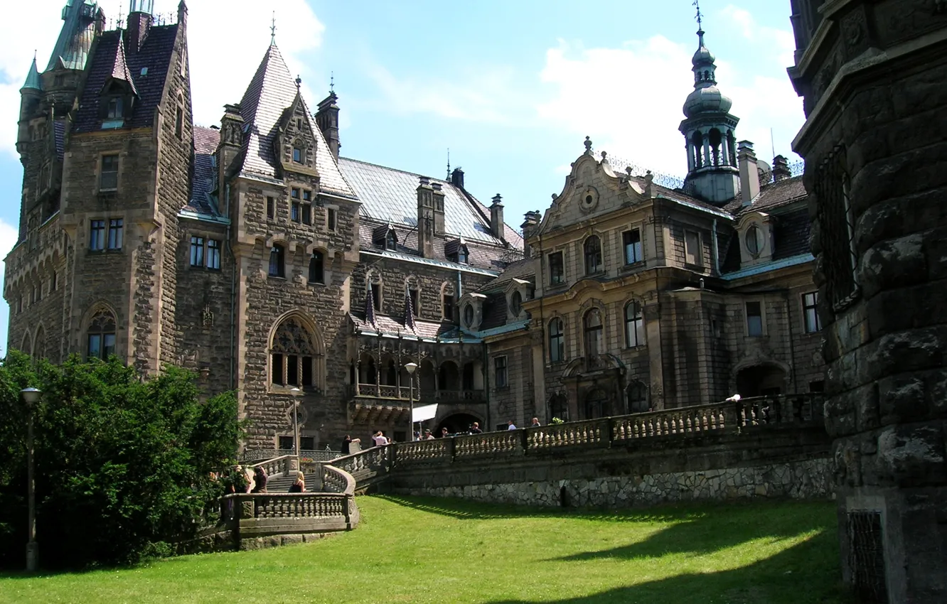 Photo wallpaper castle, Poland, architecture, Moszna Castle