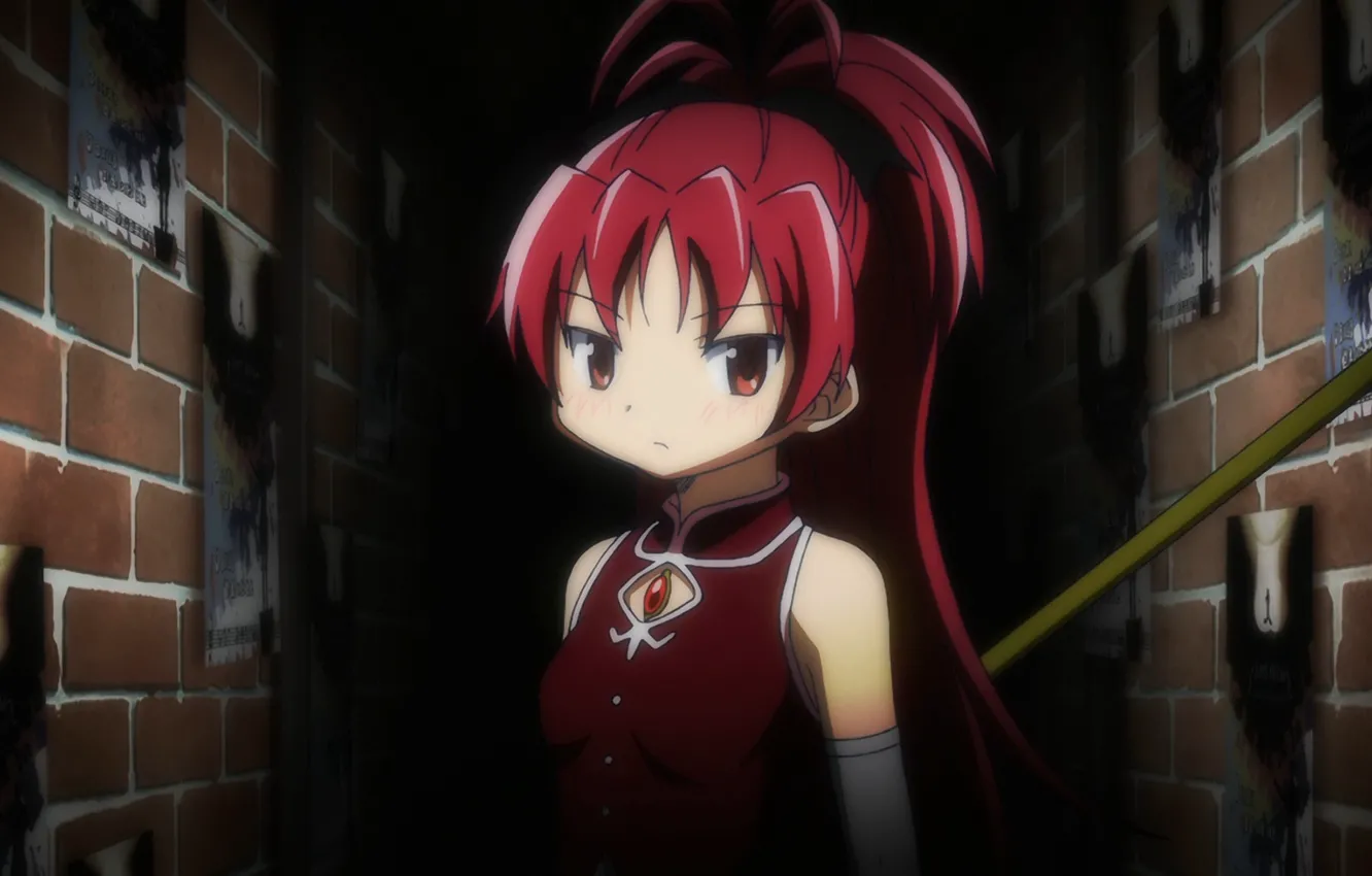 Photo wallpaper anime, Anime girl, Kyoko Sakura, Puella Magi Madoka Magica, Kyoko Sakura, Kyoko Sakura