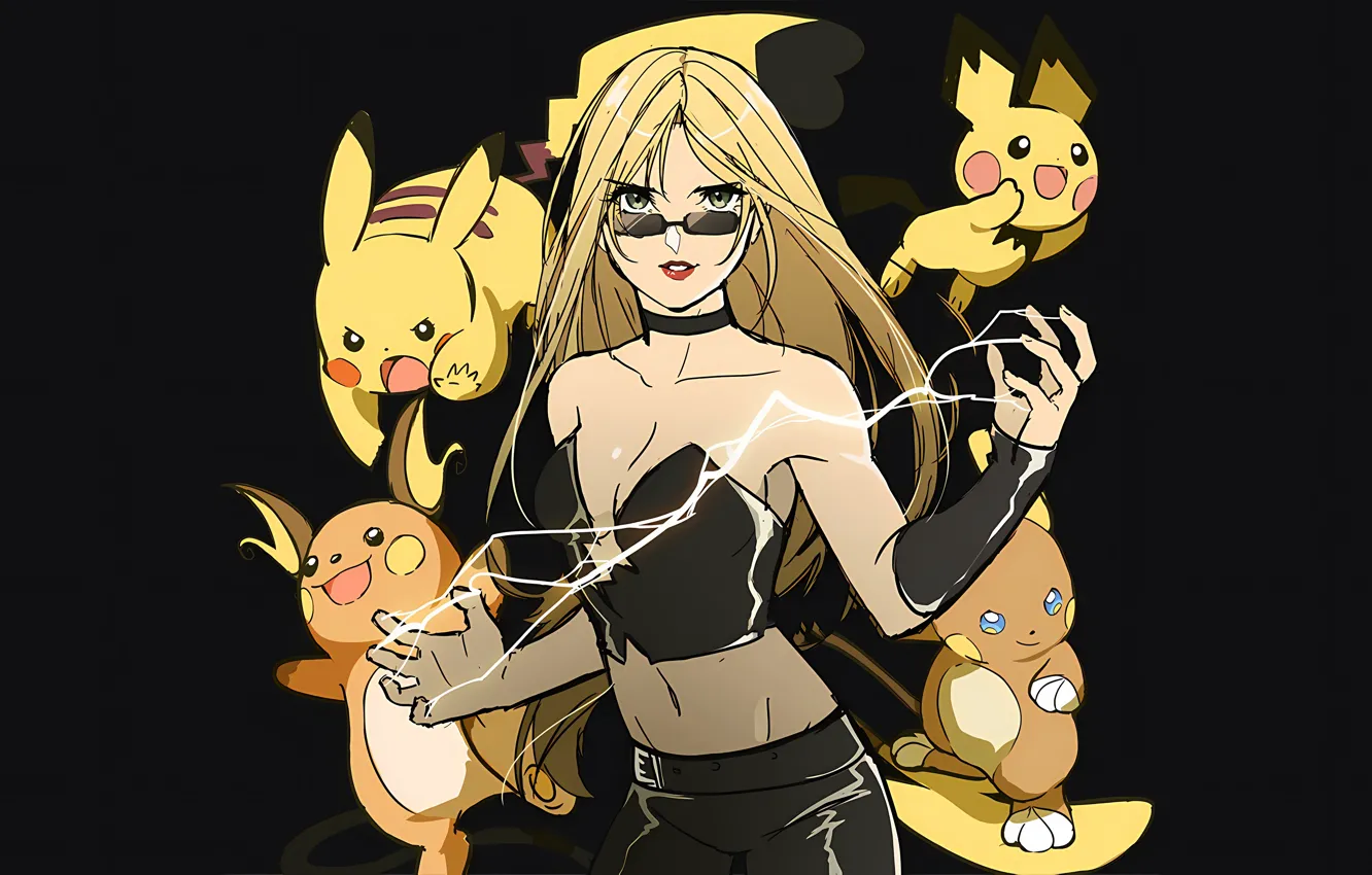 Photo wallpaper girl, sexy, cleavage, blouse, long hair, boobs, anime, beautiful