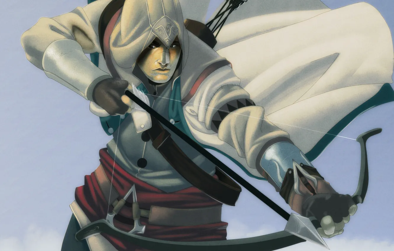 Photo wallpaper bow, art, assassins creed, arrows, Connor Kenuey, Connor Kenway