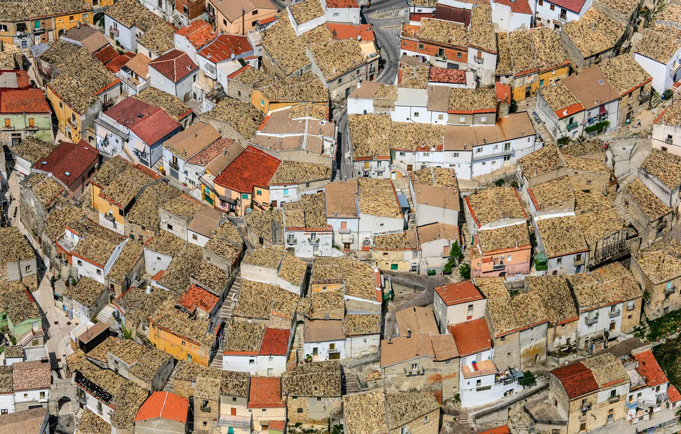 Photo wallpaper roof, home, Italy, panorama, Apulia, Delicate, Foggia