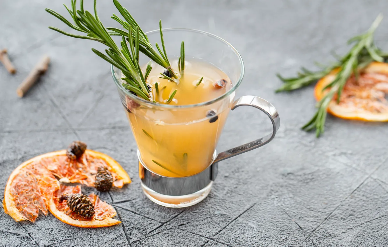 Photo wallpaper cocktail, citrus, drink