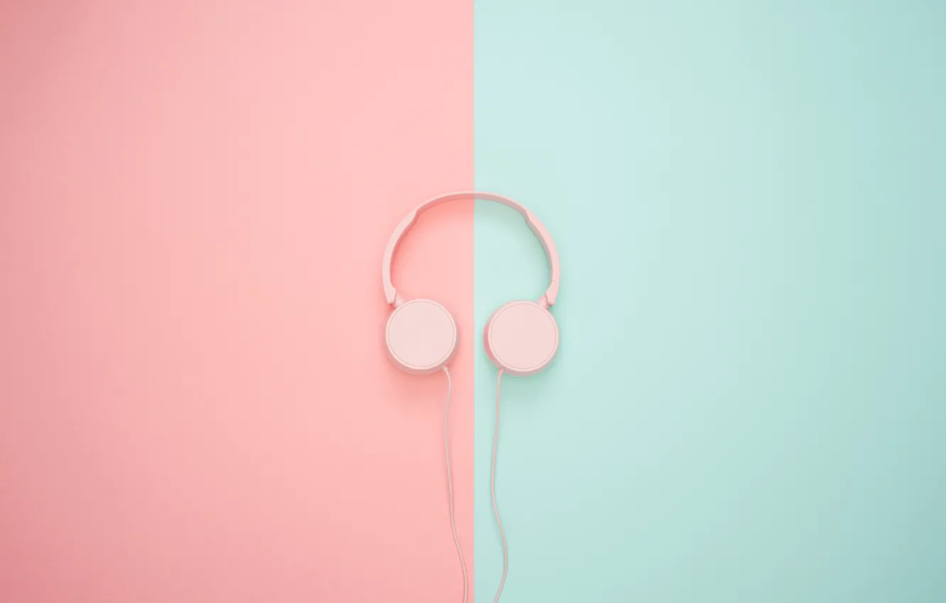 Photo wallpaper background, color, headphones