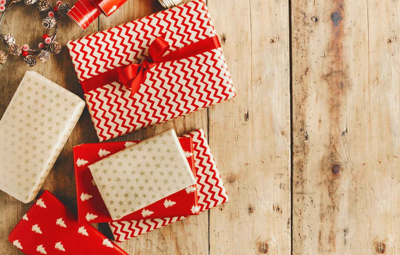 Photo wallpaper holiday, gift, new year, composition, Valeria Maksakova
