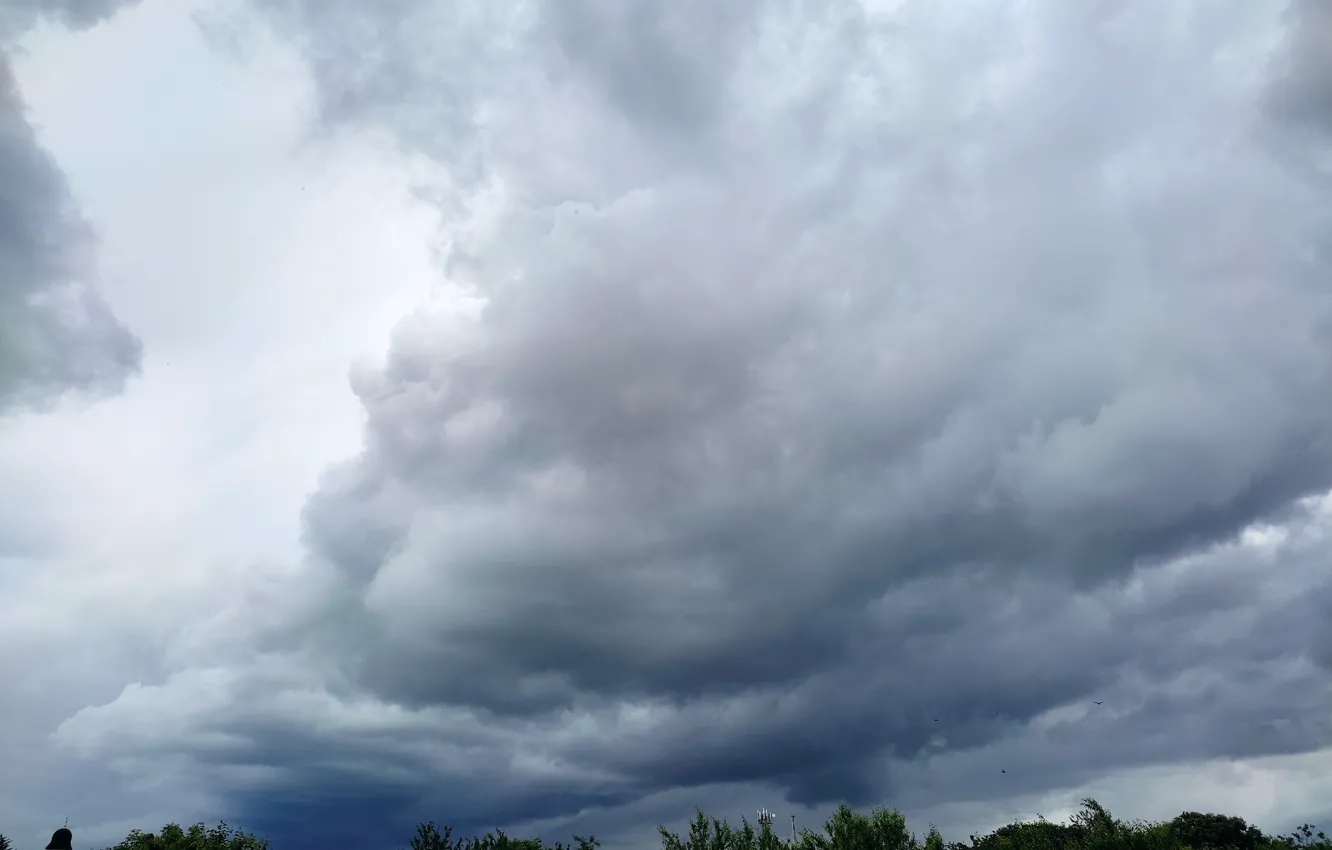 Photo wallpaper clouds, overcast, sleepy