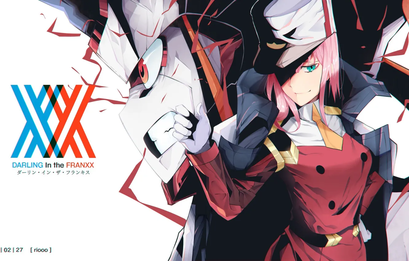 Photo wallpaper look, girl, anime, Darling In The Frankxx