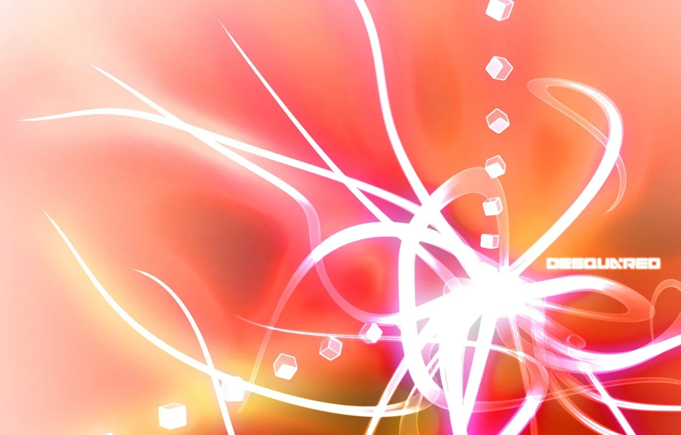 Photo wallpaper energy, traces, red, tangle, squares, clot, cubes, bright