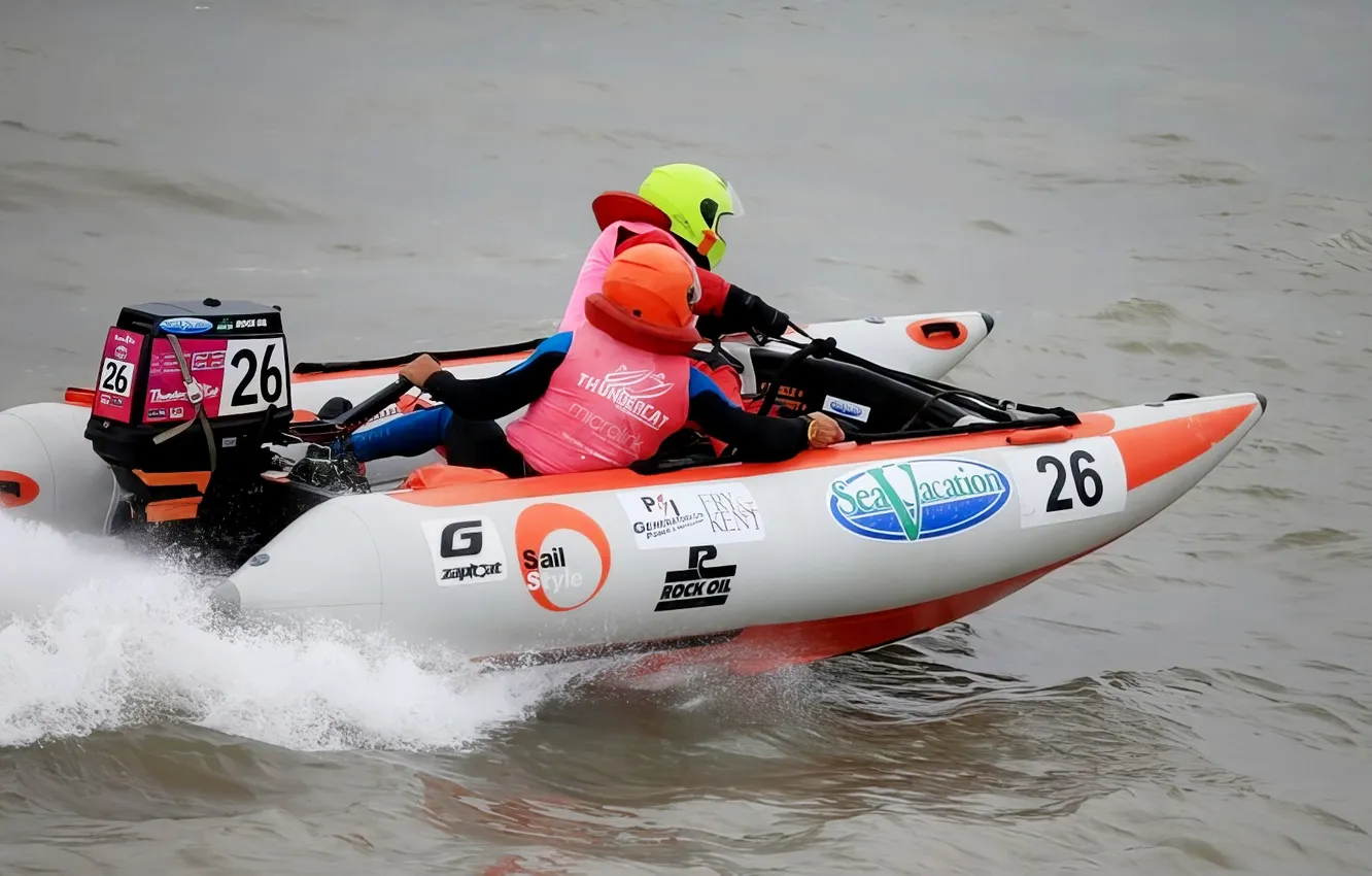 Photo wallpaper race, boat, speed