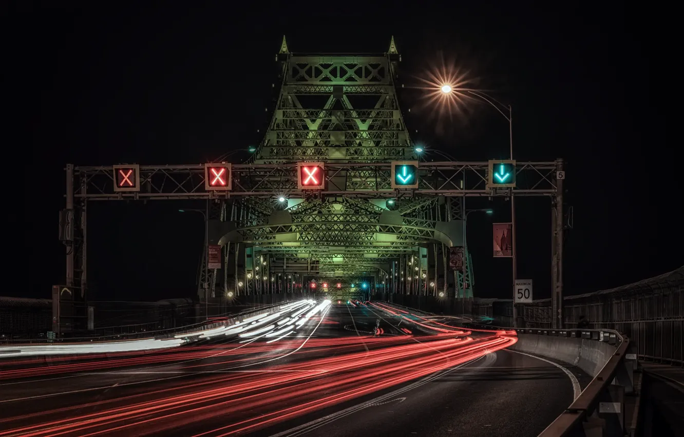 Photo wallpaper Quebec, Montreal, Longueuil, Pont Jacques Cartier
