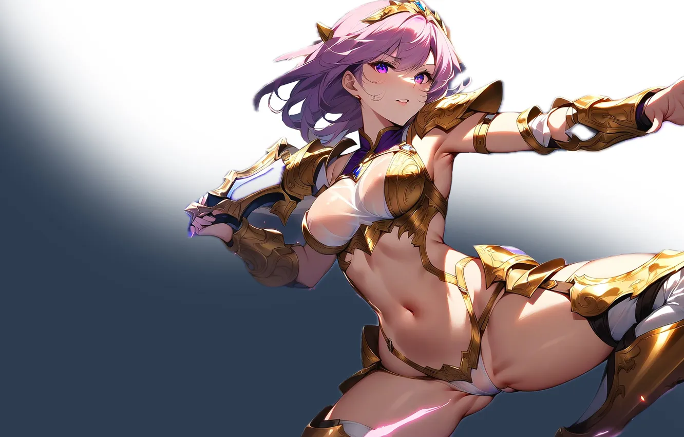 Photo wallpaper kawaii, girl, hot, sexy, Spread, pink hair, boobs, anime