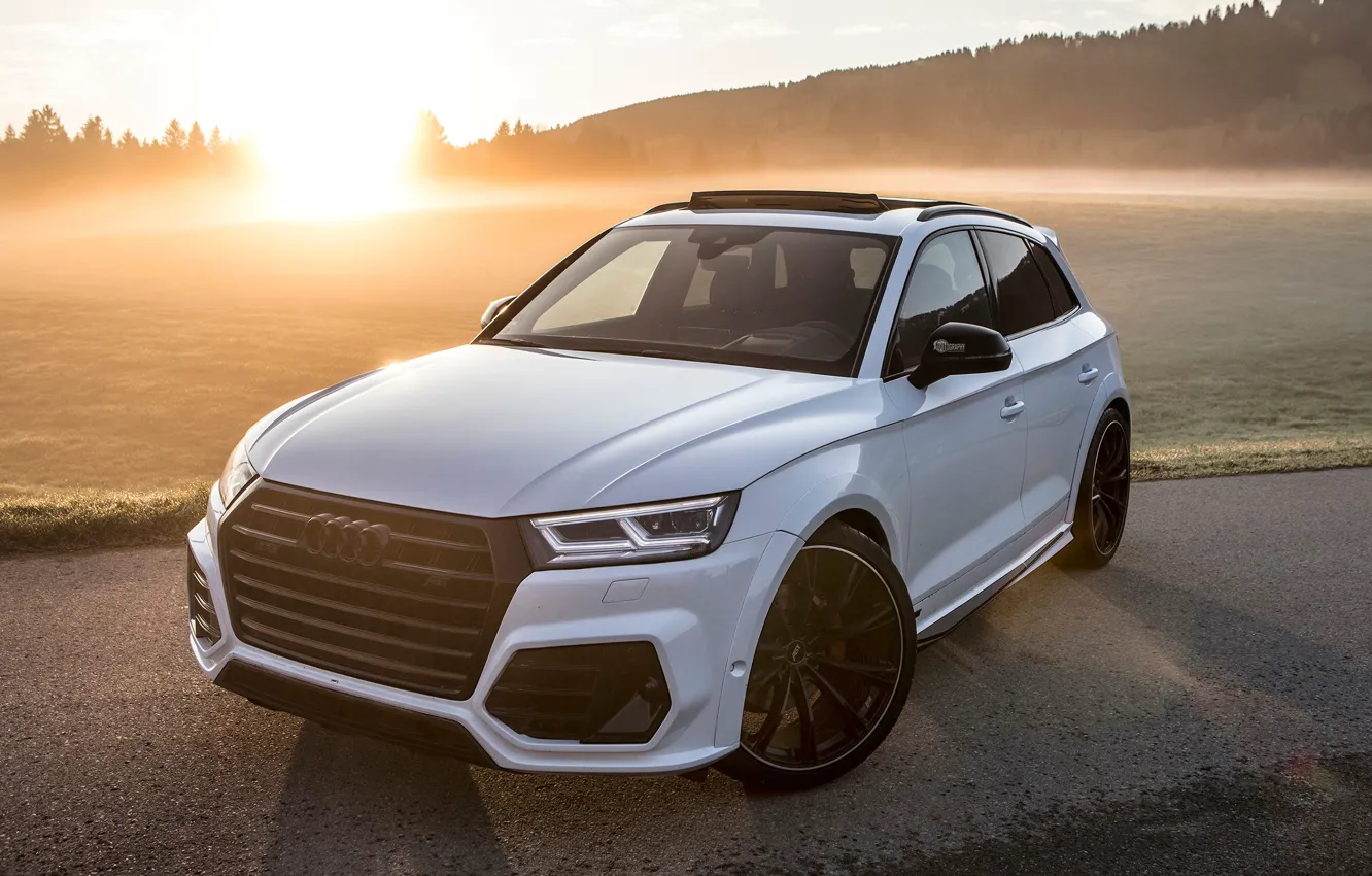 Photo wallpaper sunset, Audi, 2018, crossover, ABBOT, Widebody, SQ5