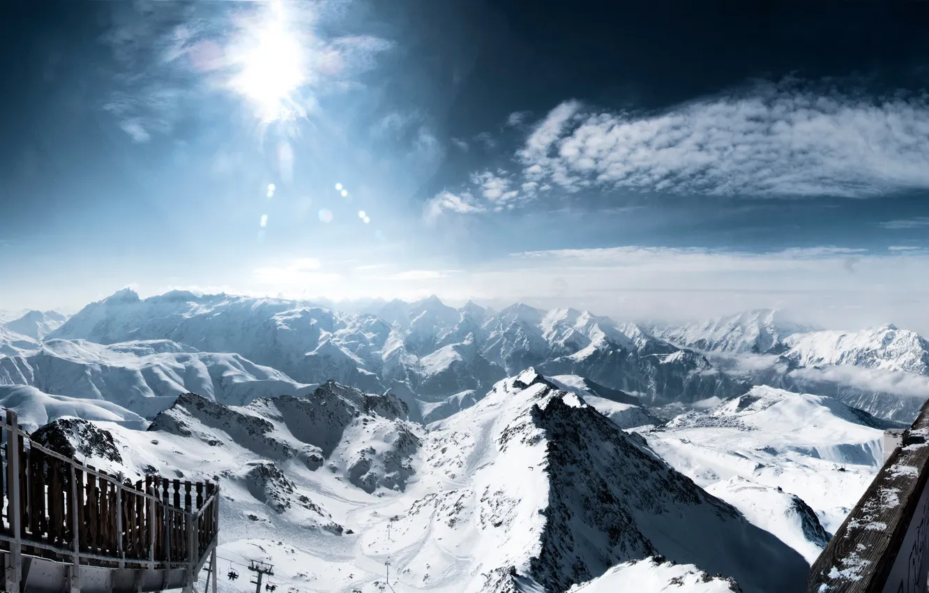 Photo wallpaper mountains, Alps, Alps