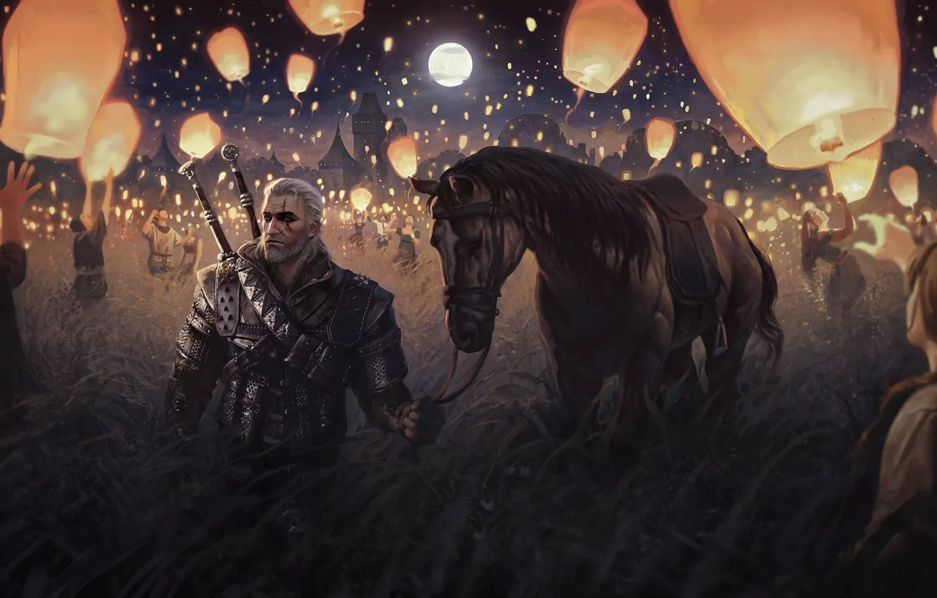 Photo wallpaper The Witcher, Geralt, Witcher, The Witcher 2: assassins of kings, Medallion, Geralt of Rivia, Geralt …