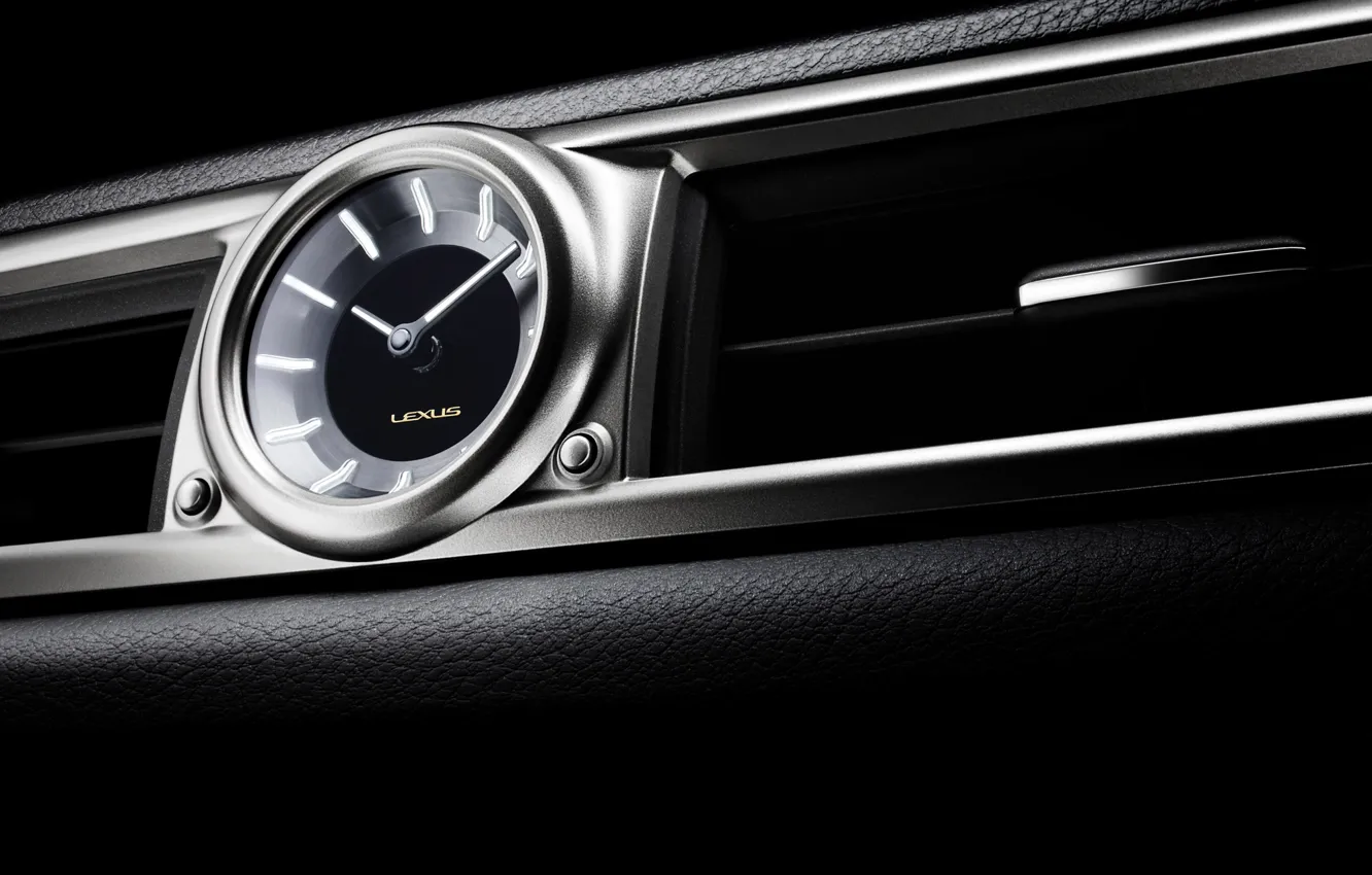 Photo wallpaper arrows, dark colors, watch, interior, Lexus, salon