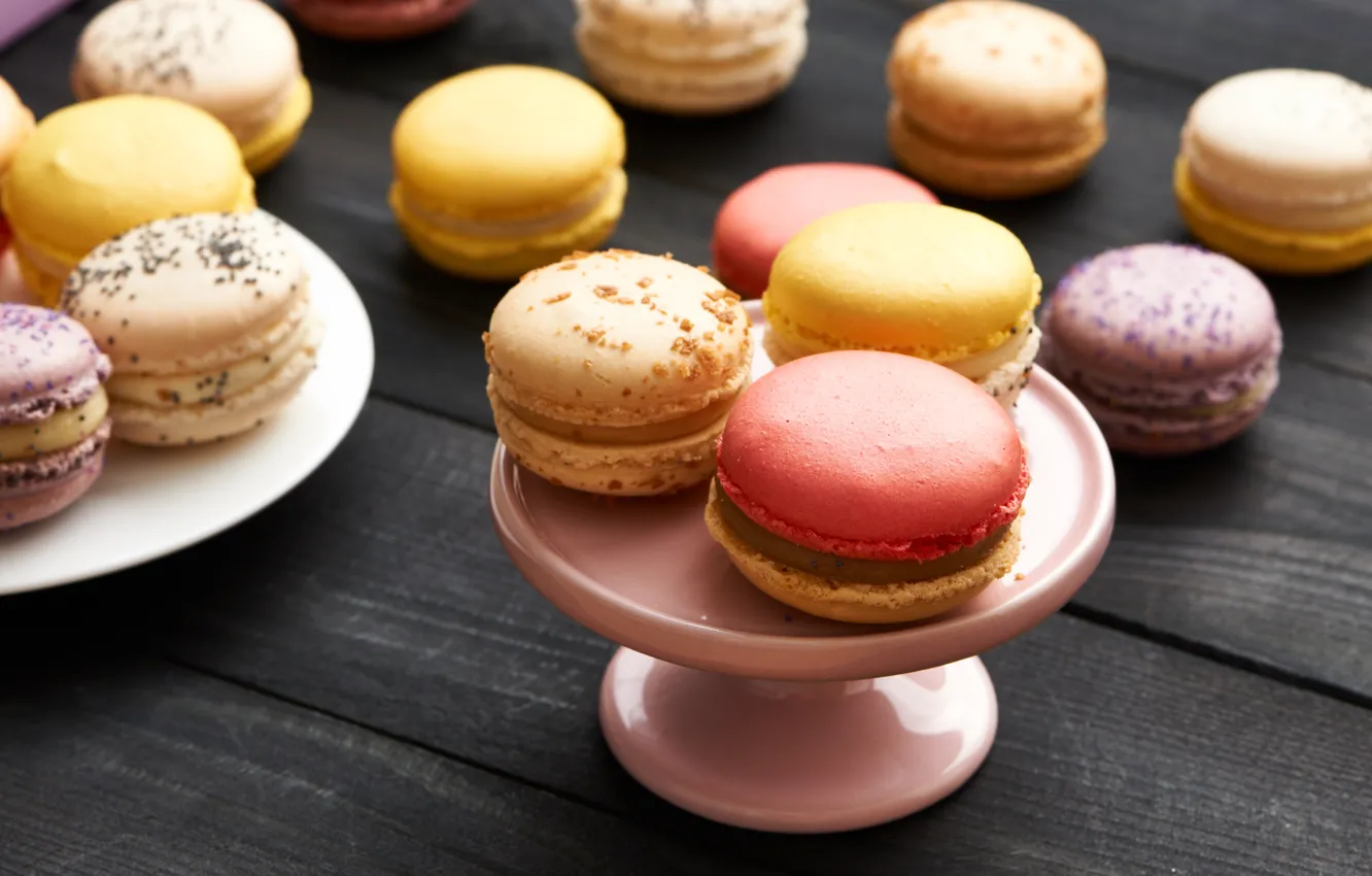 Photo wallpaper colorful, cookies, dessert, sweet, dessert, cookies, macaron, almond