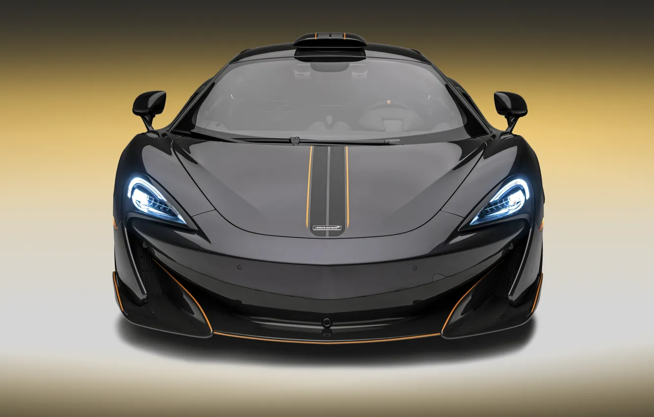 Photo wallpaper McLaren, supercar, front view, 2018, MSO, 600LT, Stealth Grey