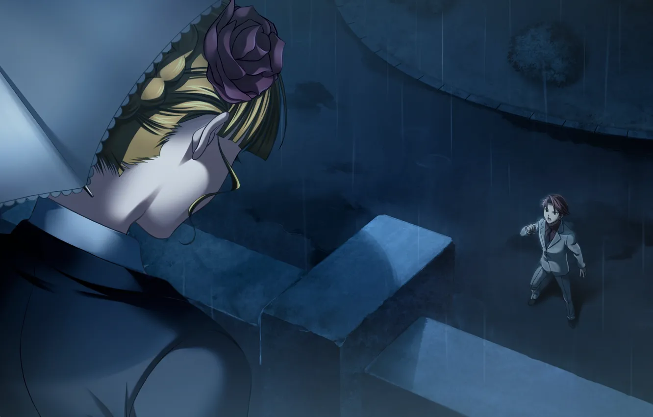 Photo wallpaper despair, twilight, the shower, Creek, Umineko no Naku Koro ni, Beatrice, When the seagulls cry, …