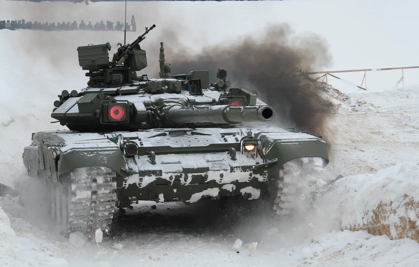 Photo wallpaper tank, combat, Russian, main, T-90