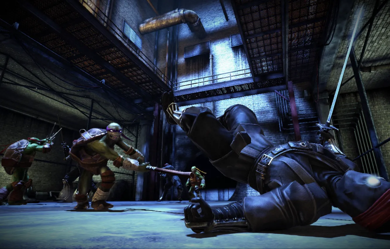 Photo wallpaper Slaughter, Rafael, TMNT, Donatello, Michelangelo, Ninja Ft