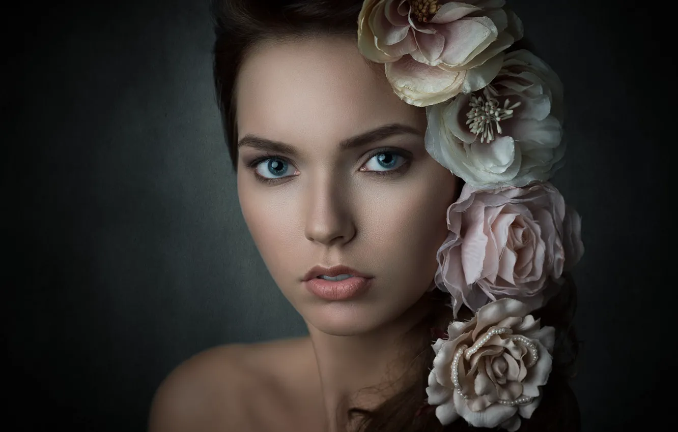 Photo wallpaper portrait, sponge, Vanessa, retouching, Michael Schnabl