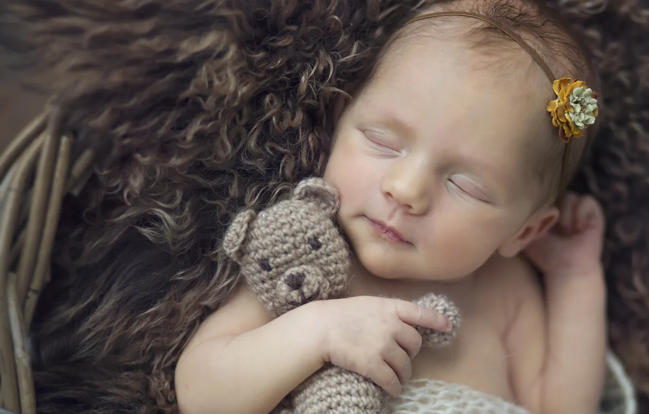 Photo wallpaper toy, sleep, baby