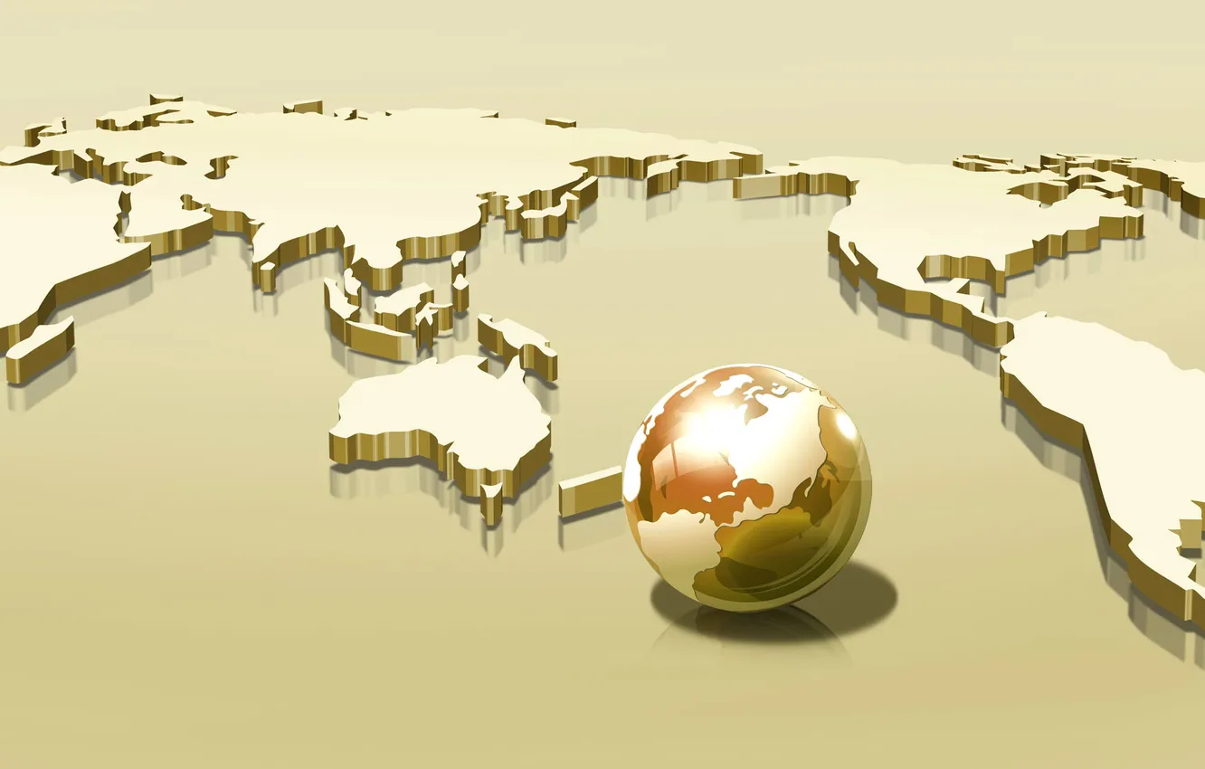 Photo wallpaper earth, collage, balls, relief