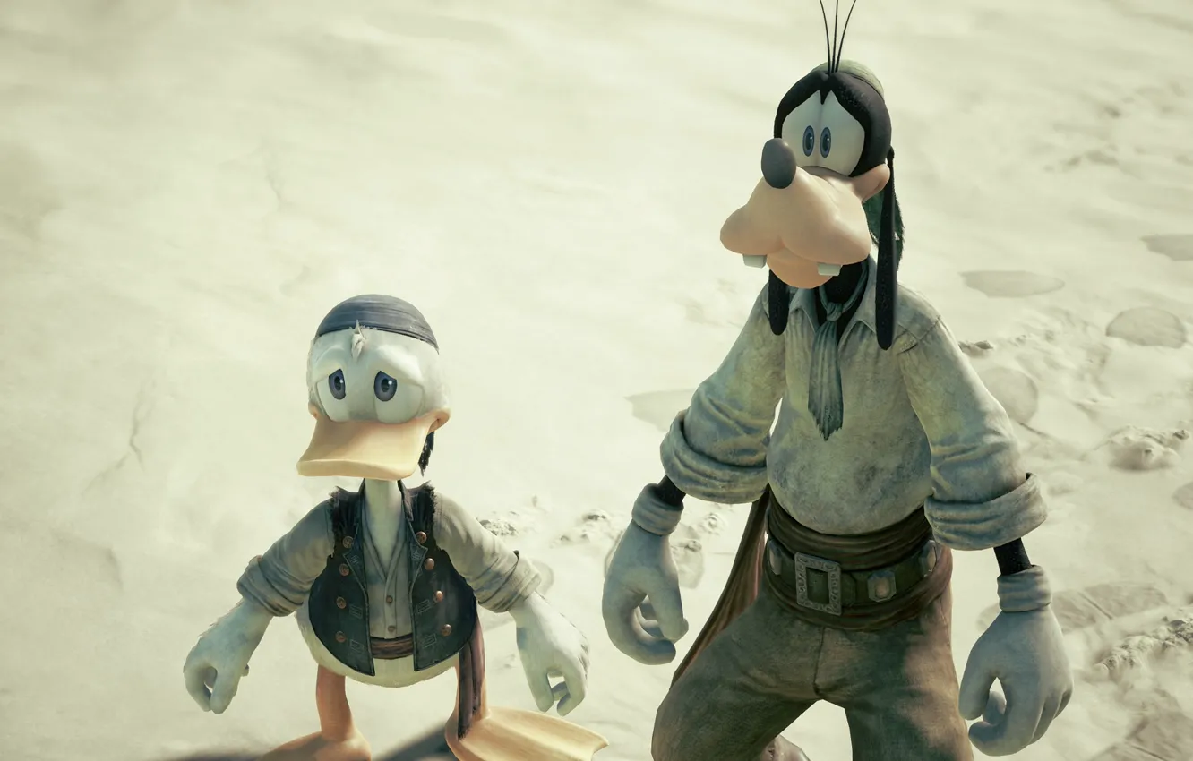 Photo wallpaper pirates, Goofy, Donald Duck, Donald Duck, Goofy, Kingdom Hearts, Kingdom Hearts III