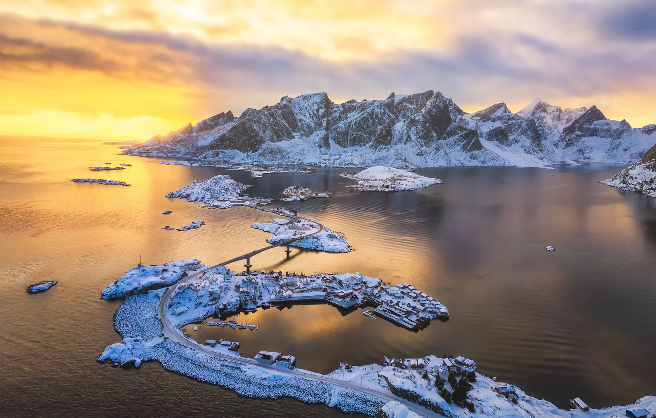 Photo wallpaper landscape, Norway, Lofoten