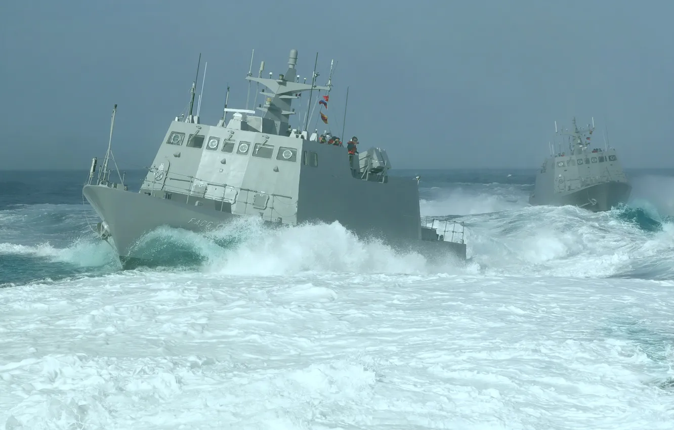 Photo wallpaper boat, exercises, Taiwan Navy