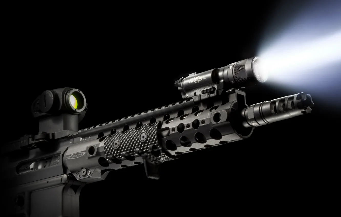 Photo wallpaper weapons, flashlight, rifle, assault, Centurion