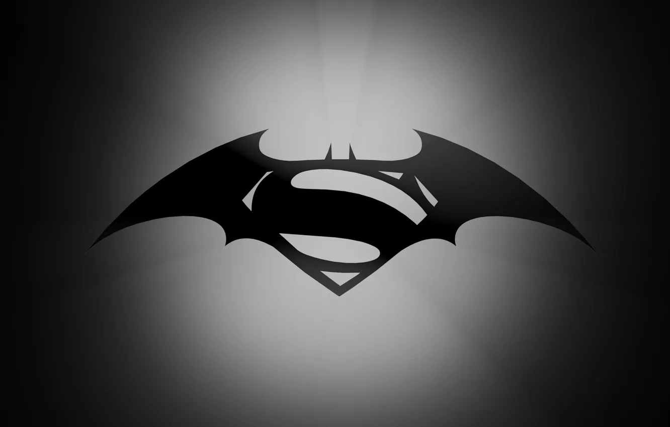 Photo wallpaper Batman, Logo, Superman, Batman vs Superman