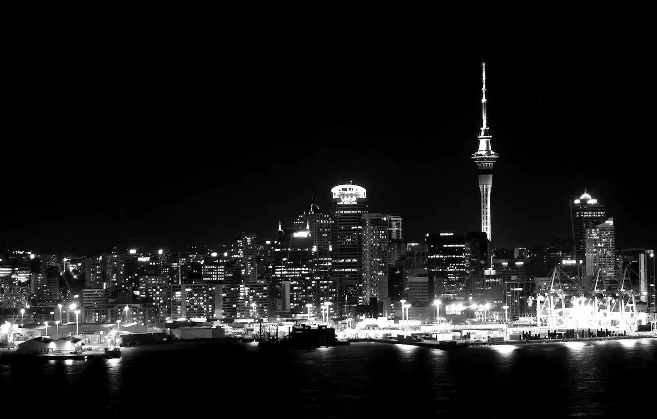 Photo wallpaper night, city, the city, lights, lights, City