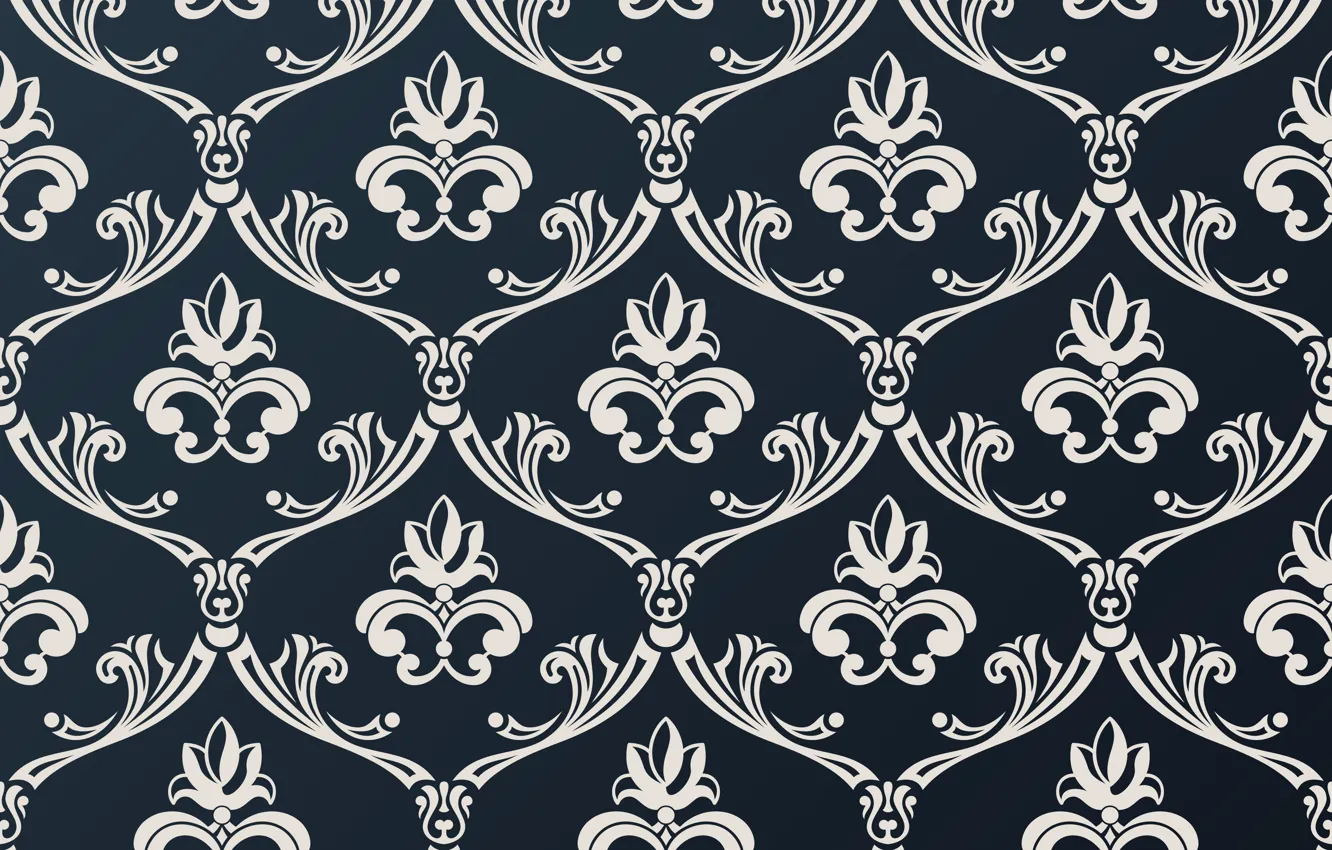 Photo wallpaper white, blue, retro, background, pattern, vintage