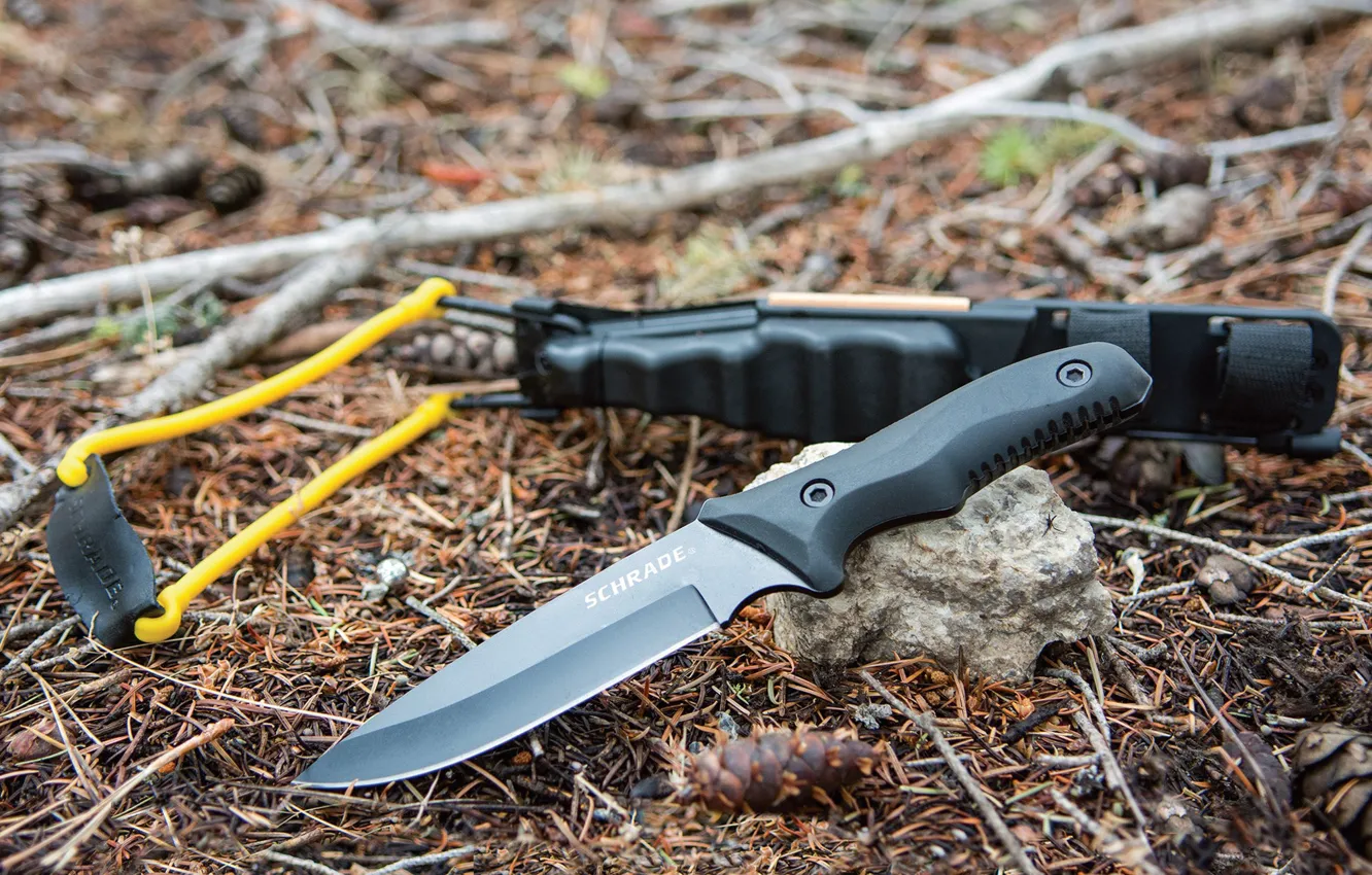 Photo wallpaper Sport, knife, skill, hunter, sling, sports activity