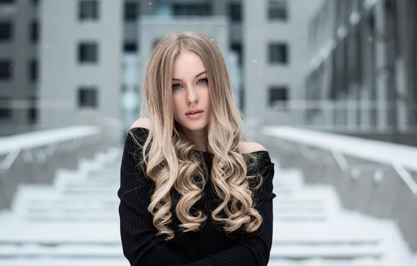 Photo wallpaper monochrome, model, women, portrait