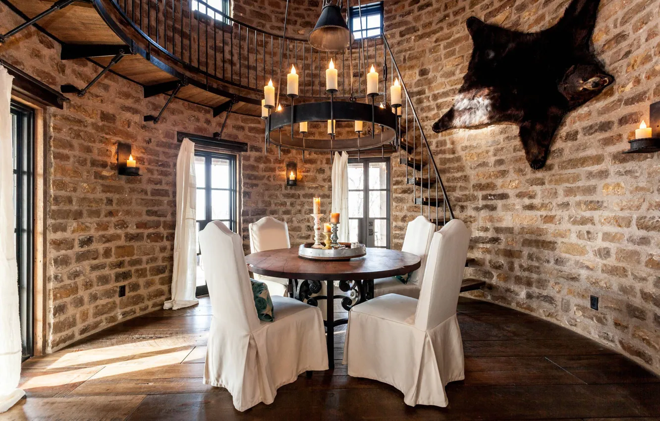 Photo wallpaper interior, ladder, the room, dining room
