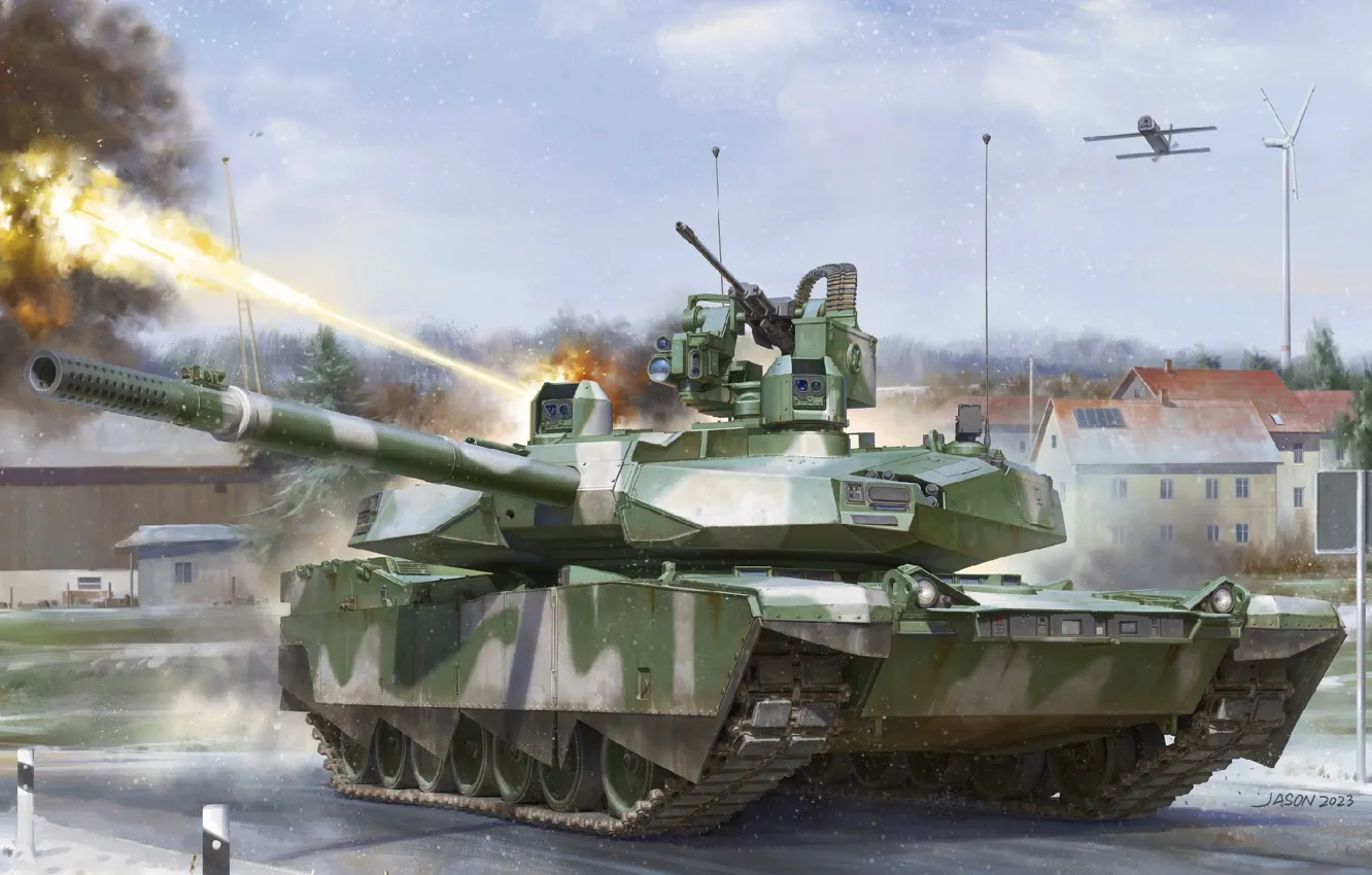 Photo wallpaper USA, jason, US Army, main battle tank, UAV, MBT, MBT, M1 Abrams X US Main …