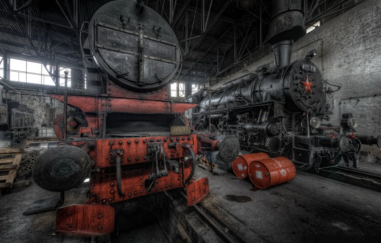 Photo wallpaper background, repair, locomotives