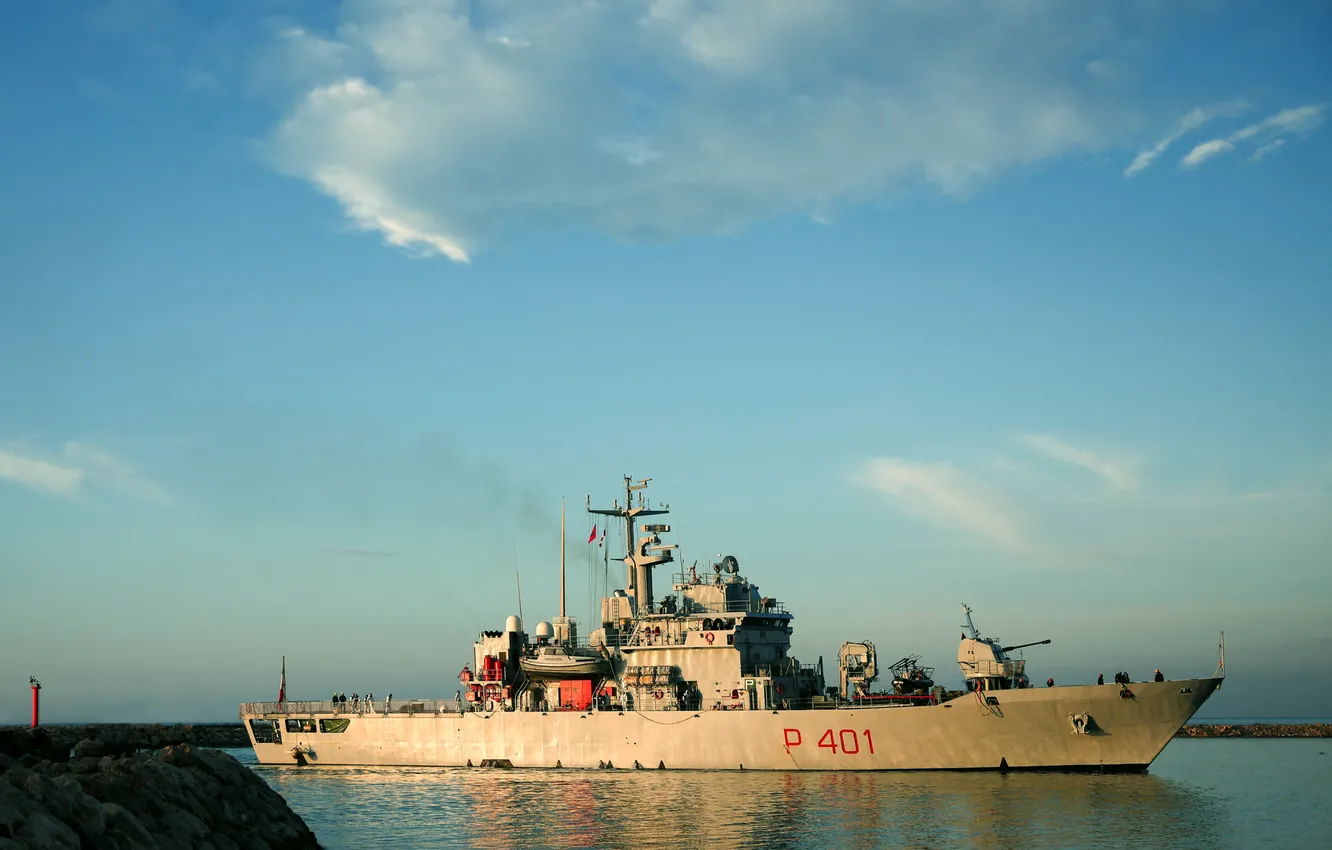 Photo wallpaper patrol ship, The Italian Navy, Cassiopea