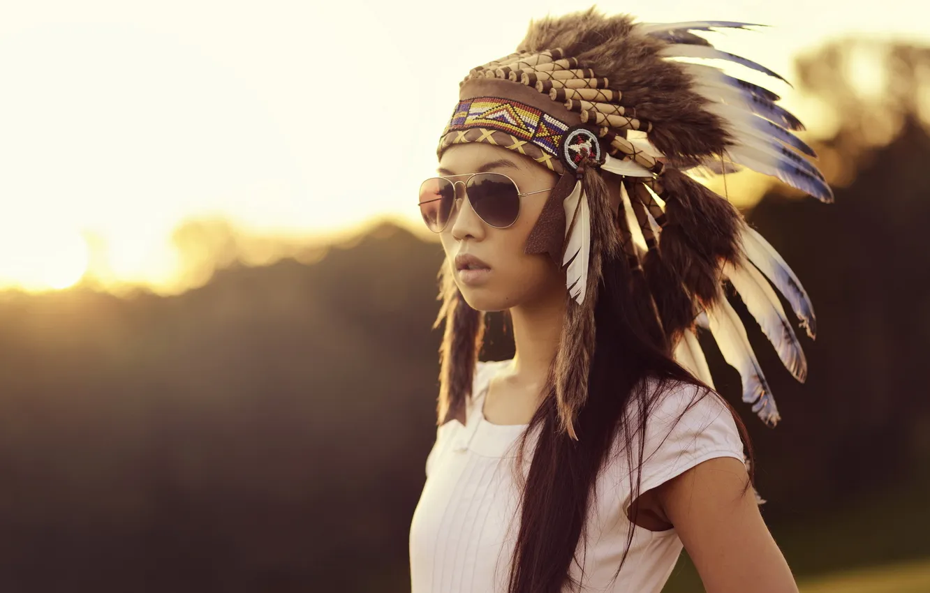 Photo wallpaper girl, portrait, Indian