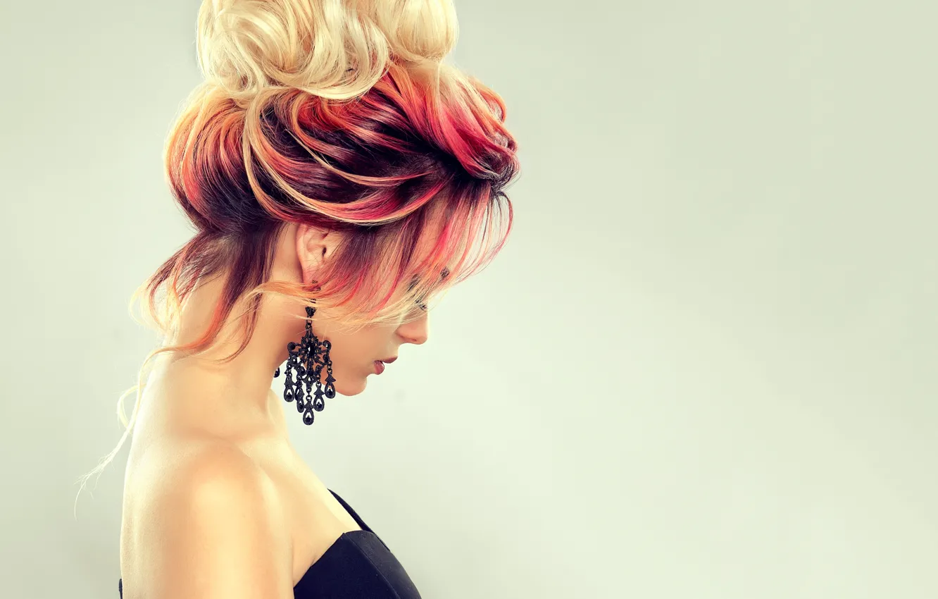 Photo wallpaper style, hair, hairstyle, profile, shackle, color, Sofia Zhuravets'