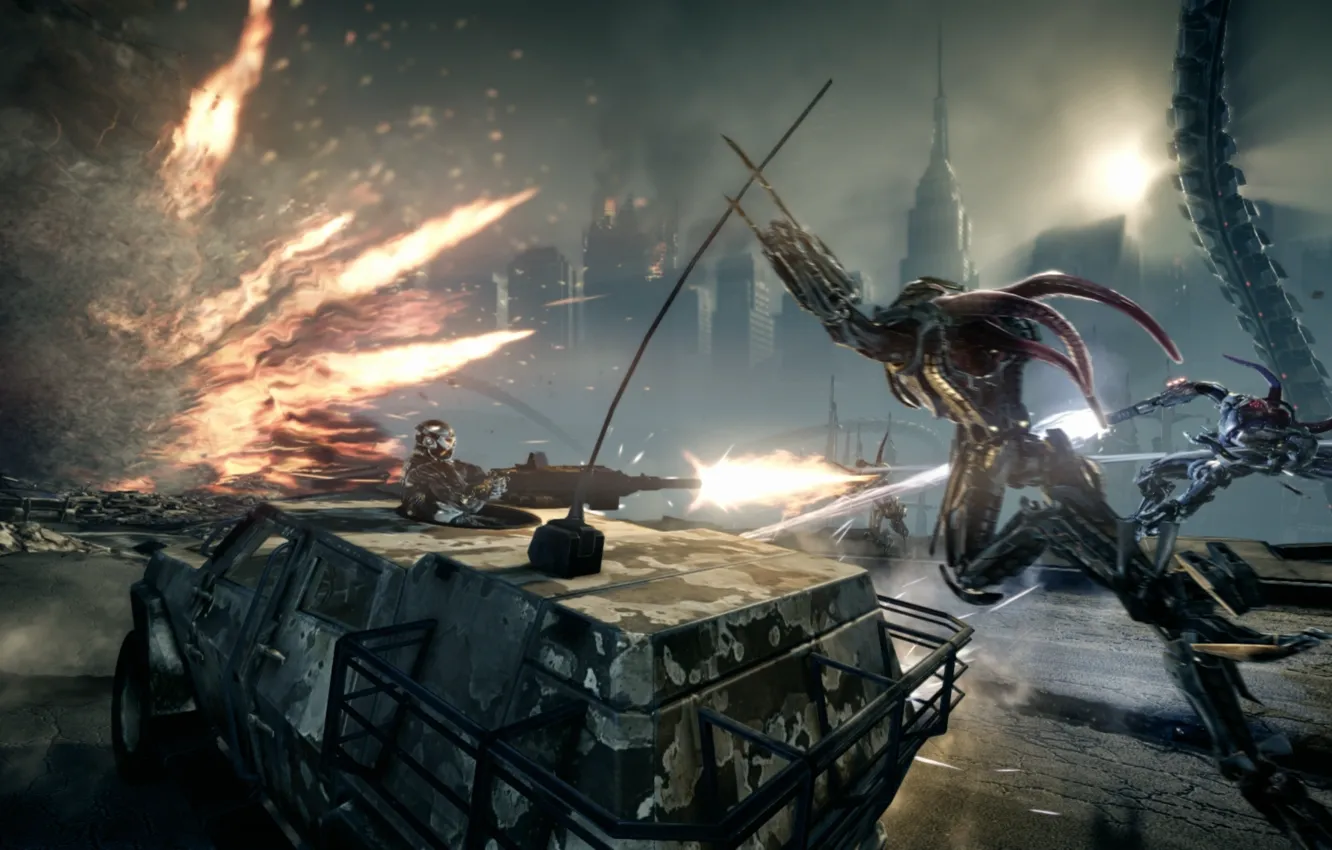 Photo wallpaper SUV, alien, crysis2