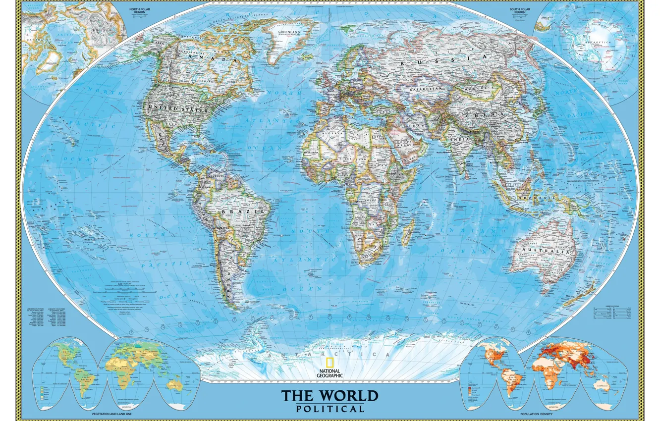 Photo wallpaper the world, map, national, geographic